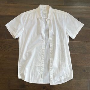 White Frank And Oak Stanley Button Up Short Sleeve